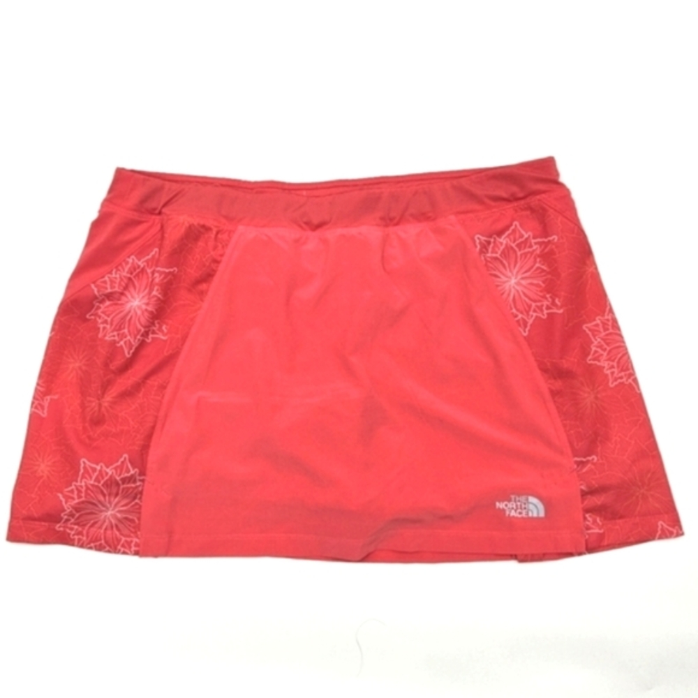 The North Face Flight Series VaporWick Running Skort Coral Red Floral Womens L